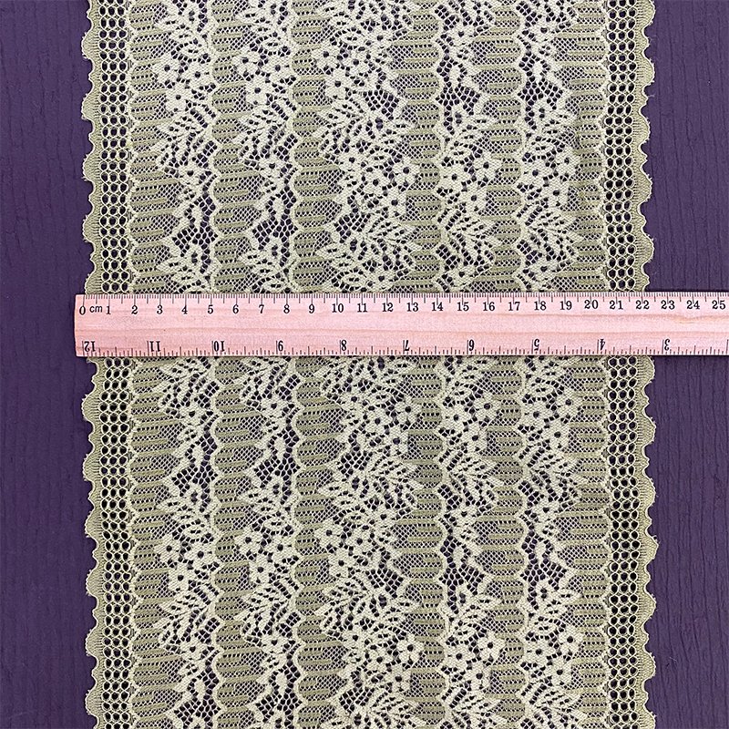 New Embroidered Border Lace Trimming Malaysia Clothing Decoration Elastic Lace Trim For Lingerie