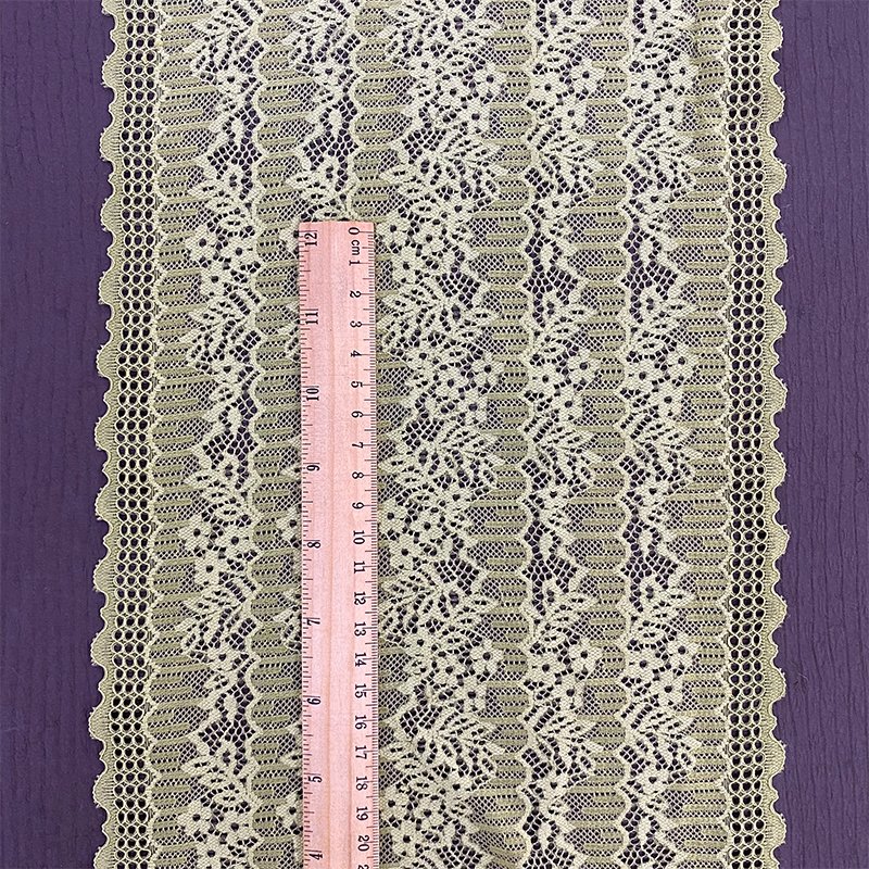 New Embroidered Border Lace Trimming Malaysia Clothing Decoration Elastic Lace Trim For Lingerie