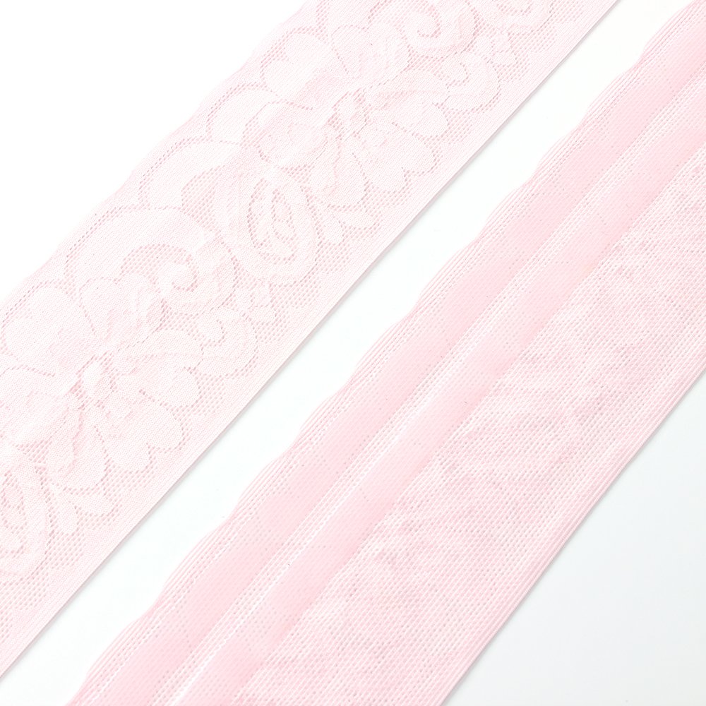 Design Black 8Cm Non-Slip Silicone Elastic Lcae Trim Knitted Lace jacquard elastic Customized Color Pattern logo Lace Elastic