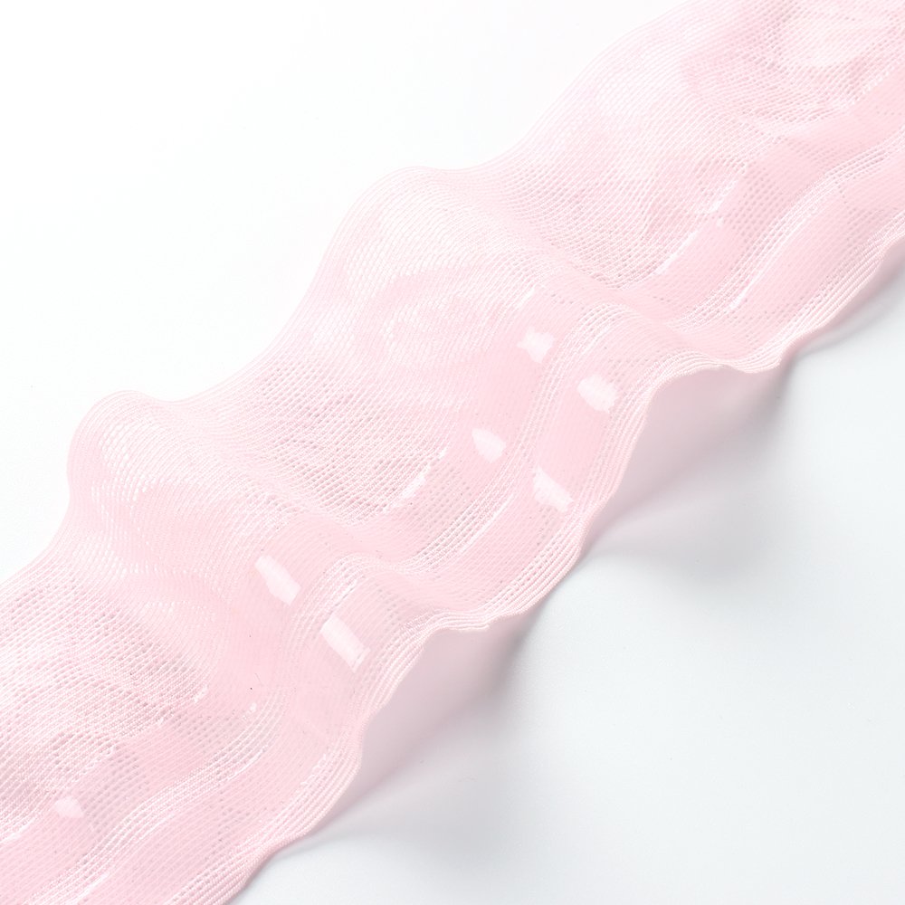 Design Black 8Cm Non-Slip Silicone Elastic Lcae Trim Knitted Lace jacquard elastic Customized Color Pattern logo Lace Elastic