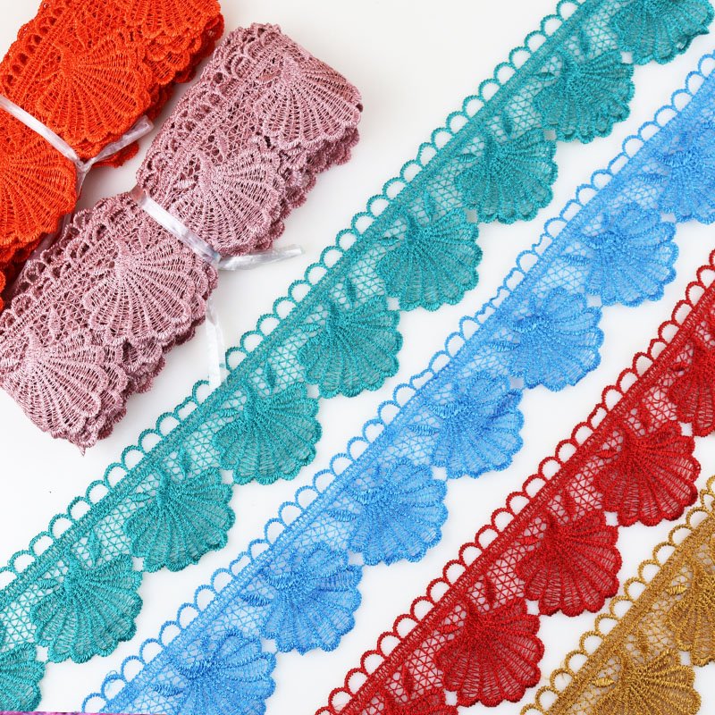 wholesale 2021 lace trimming border polyester chemical embroidery lace trimming for home textiles