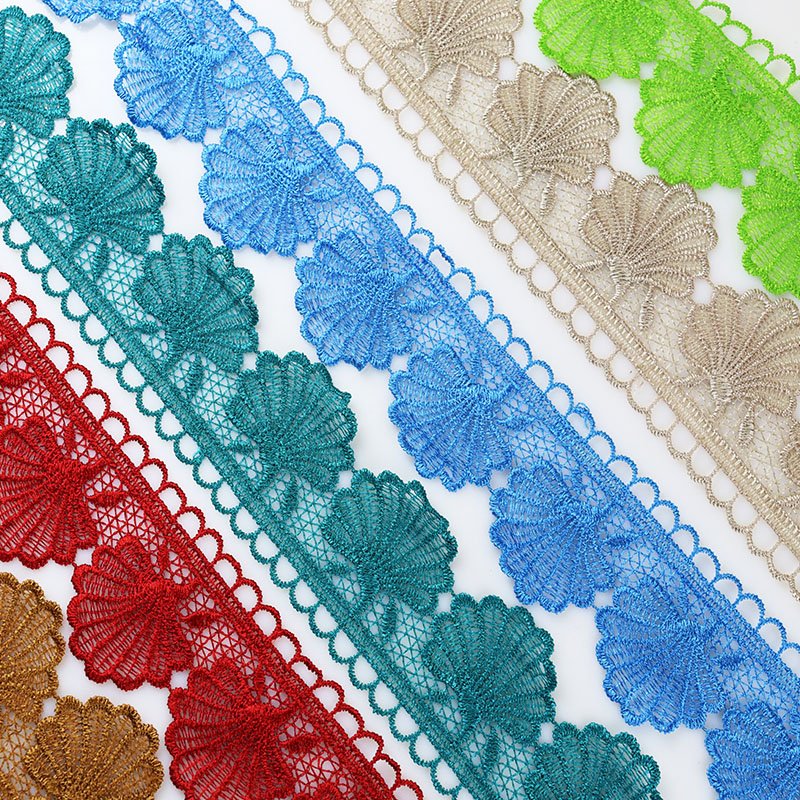 wholesale 2021 lace trimming border polyester chemical embroidery lace trimming for home textiles