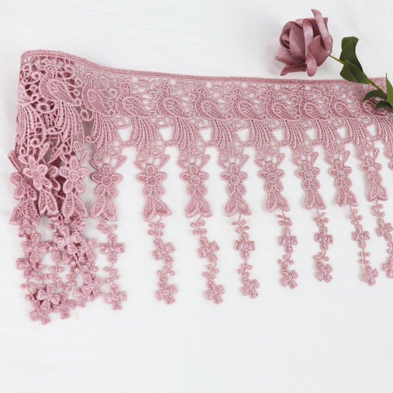 Factory direct sale best price custom 3D embroidery chemical lace trim for garments