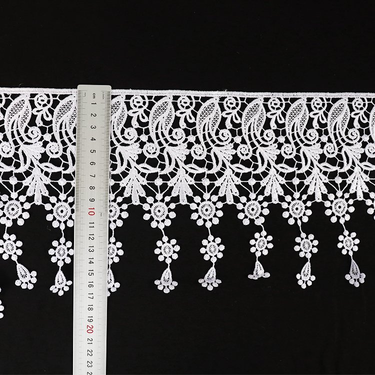 Factory direct sale best price custom 3D embroidery chemical lace trim for garments