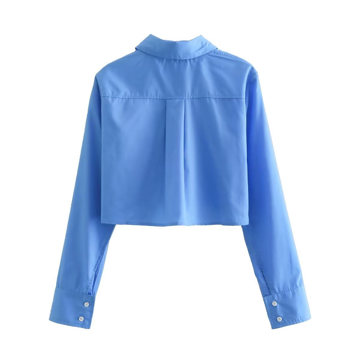 PB&ZA Women 2023 spring New Fashion Pocket trim Blouses Vintage Long Sleeve Button-up Female Shirts Chic Tops