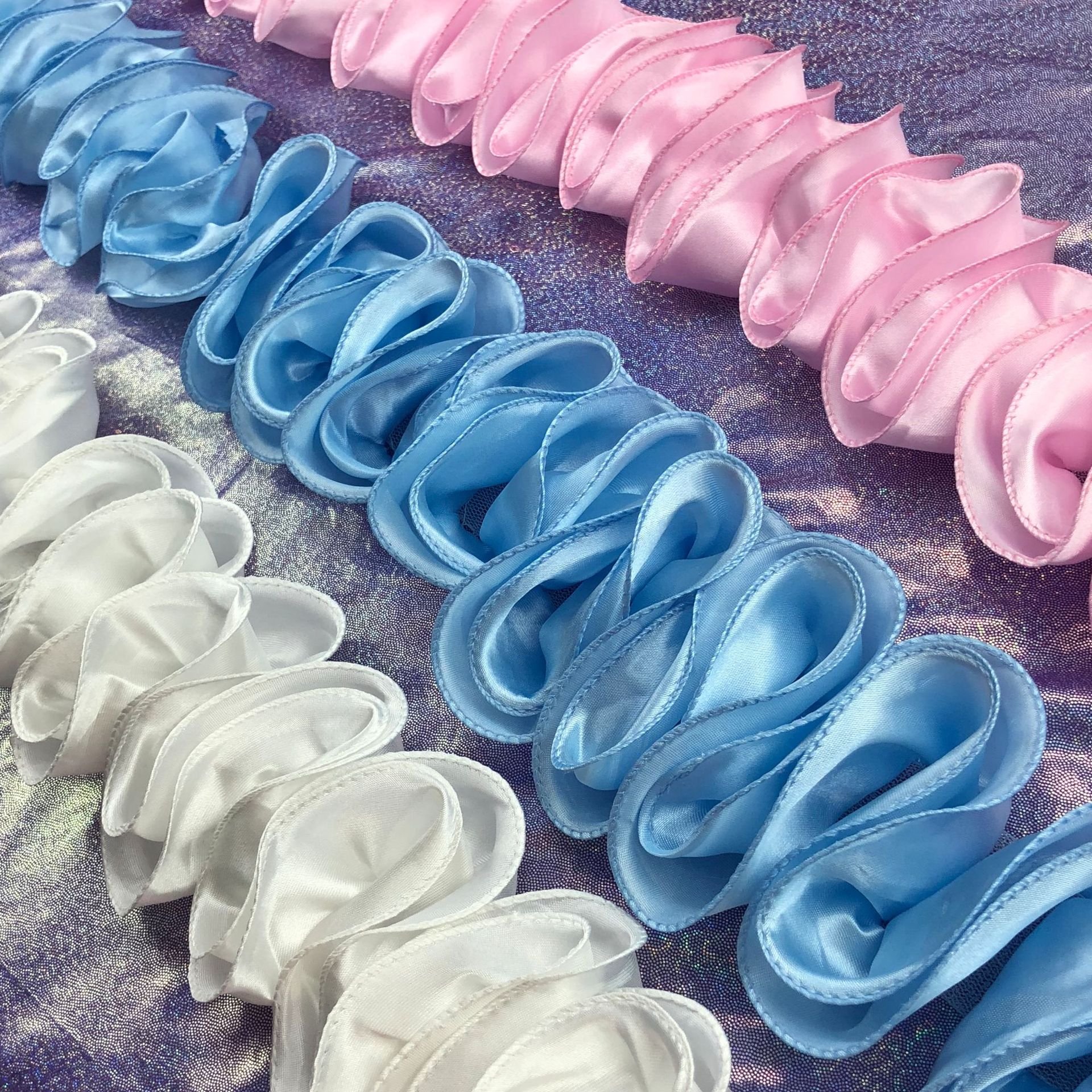 Flower Lace Trim Factory Custom Fashion Designer Dazzling Colorful Floral 3d Flower Trim For Dance Dress