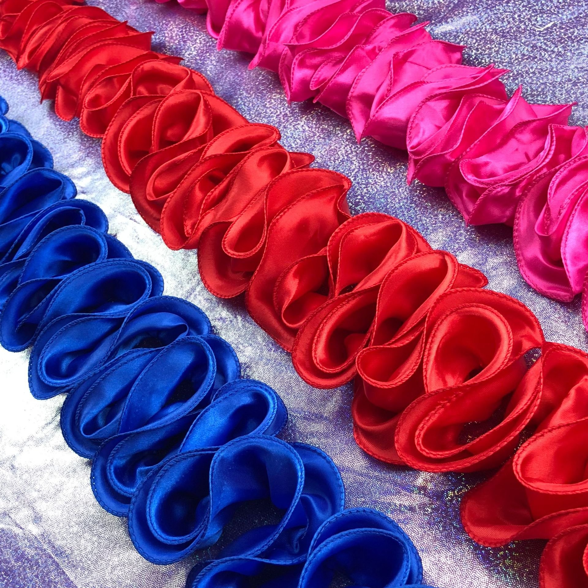 Flower Lace Trim Factory Custom Fashion Designer Dazzling Colorful Floral 3d Flower Trim For Dance Dress