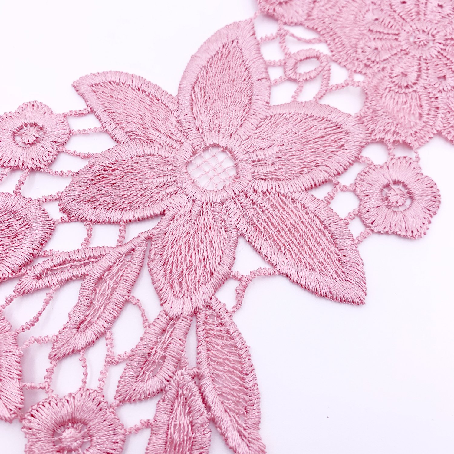 High Quality Design Custom Neck Lace Water Soluble Cuello De Encaje Guipureneck Collar Lace Trim