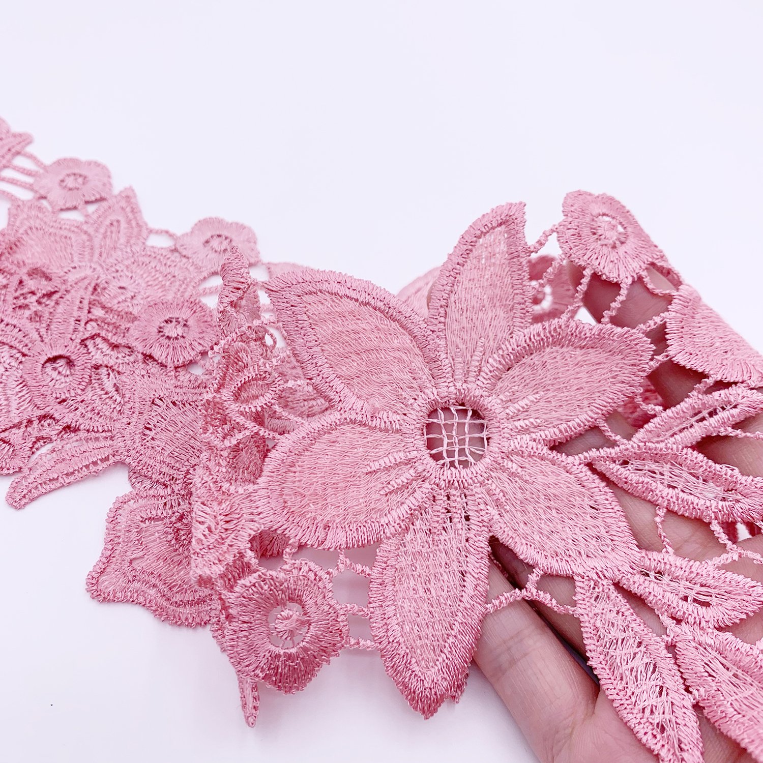 High Quality Design Custom Neck Lace Water Soluble Cuello De Encaje Guipureneck Collar Lace Trim