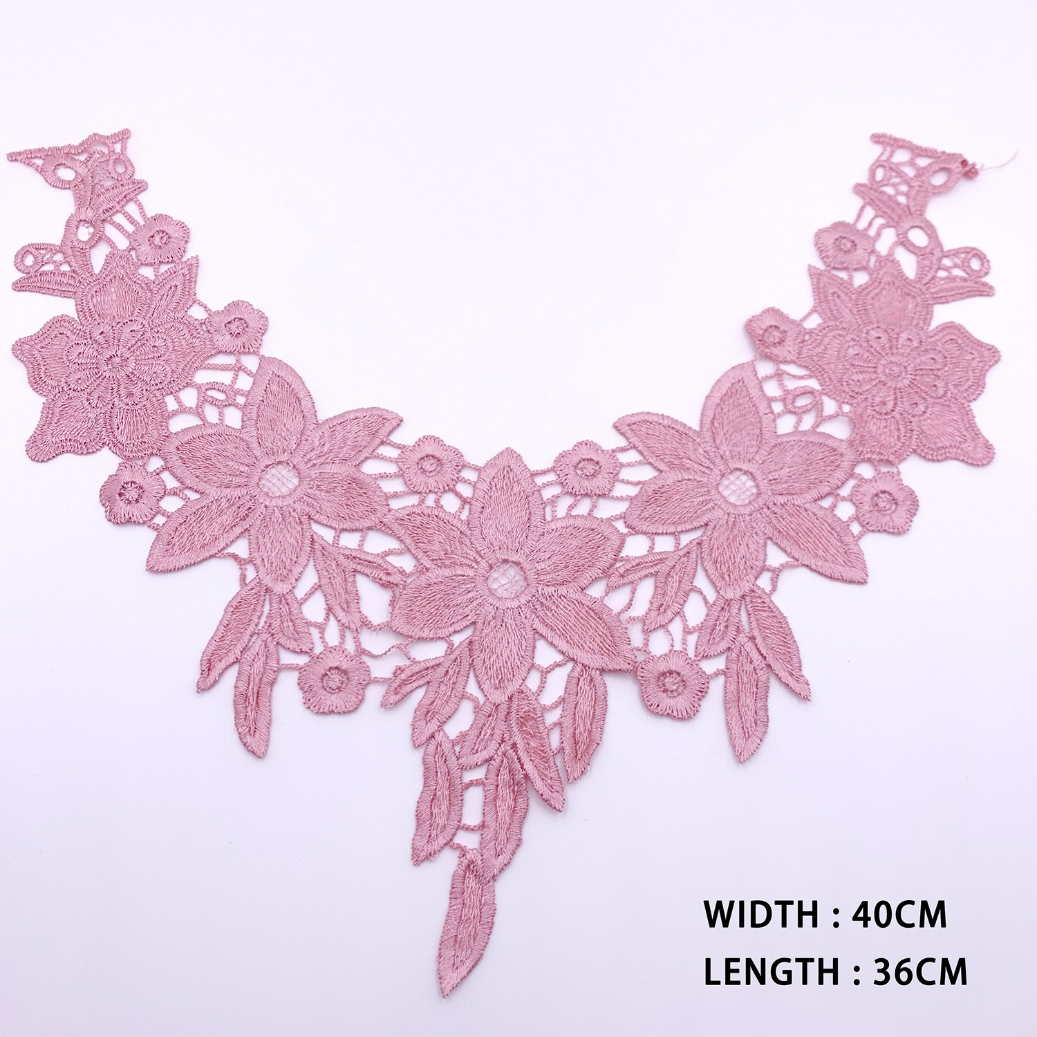 High Quality Design Custom Neck Lace Water Soluble Cuello De Encaje Guipureneck Collar Lace Trim