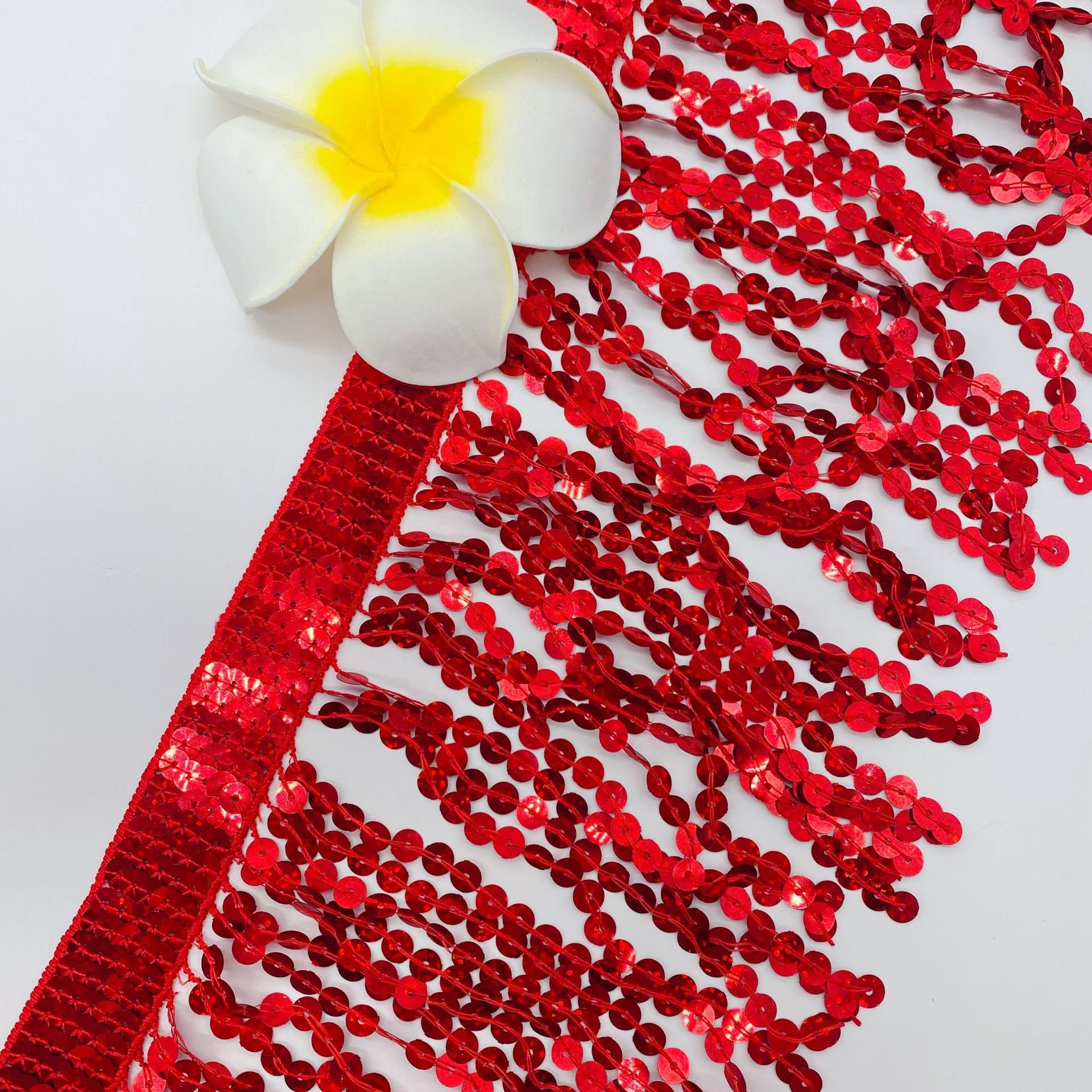 New Arrival Tassel Fringe Lace Trim Sequins Shiny Tassel Fringe Embroidery Garment Tassel Fringe Lace Trim For Clothing