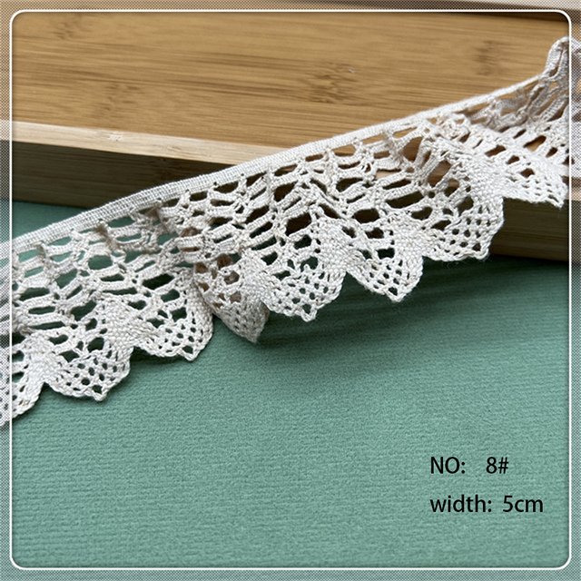 Elastic Cotton Thread Lace Cotton Crochet ruffle lace trim for clothing