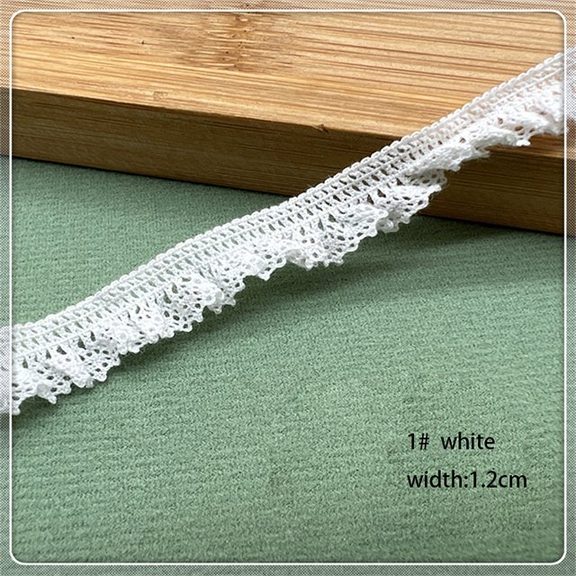 Elastic Cotton Thread Lace Cotton Crochet ruffle lace trim for clothing