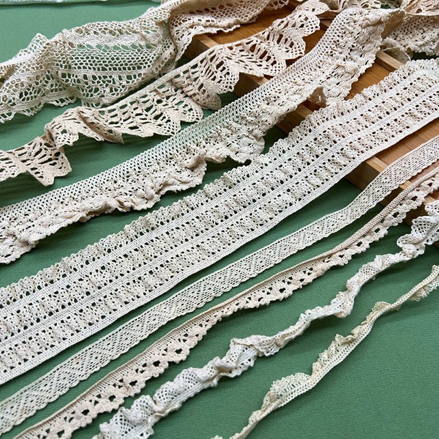 Elastic Cotton Thread Lace Cotton Crochet ruffle lace trim for clothing