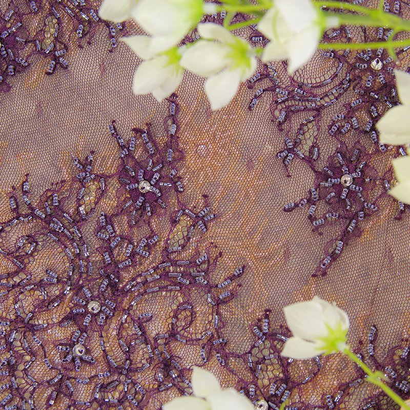 Wholesale gopod quality luxury handmade beads chantilly lace trim