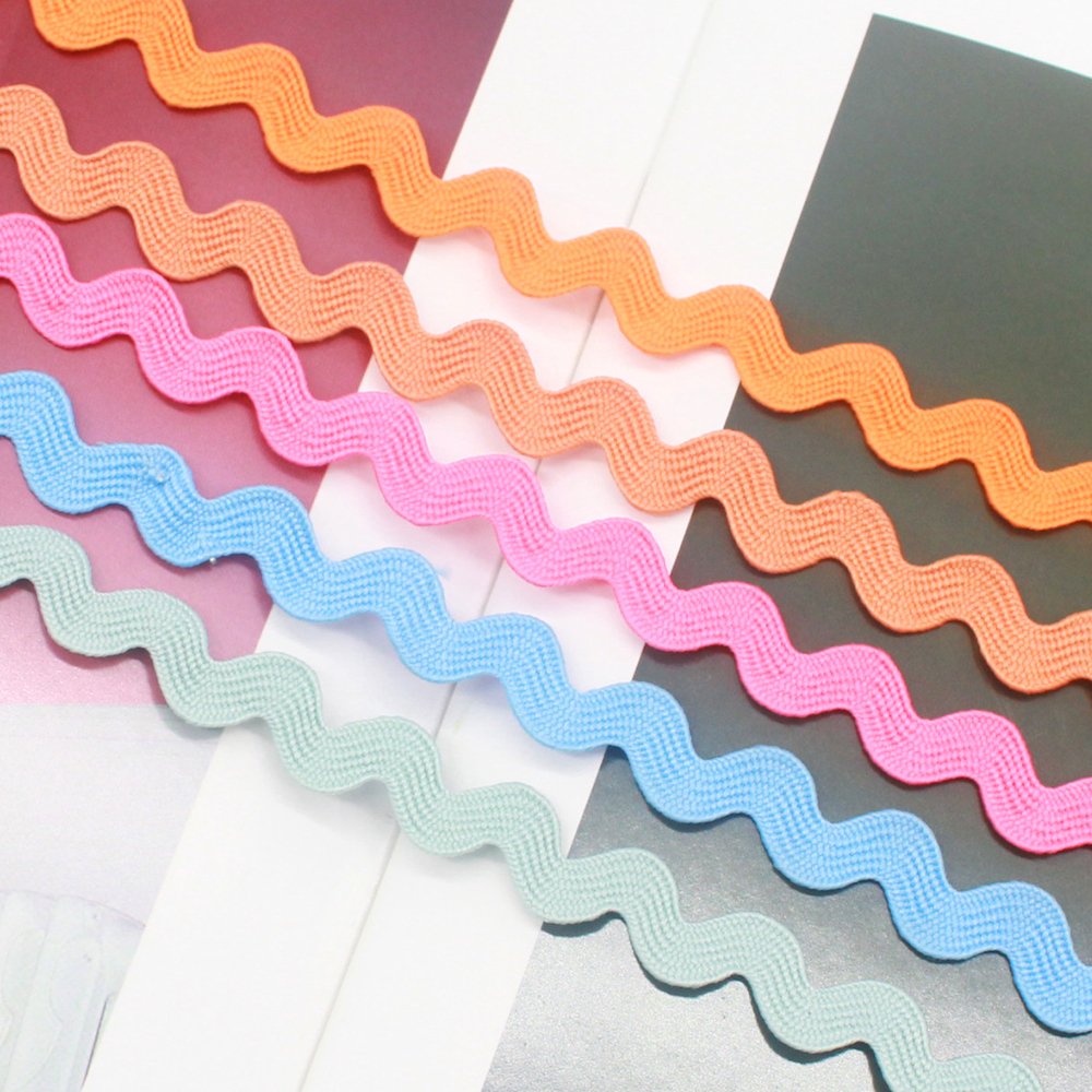 Wholesale polyester zig zag ribbon organza ric rac for apparel decoration