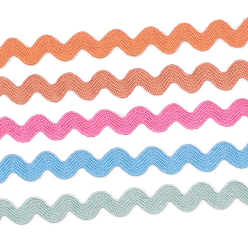 Wholesale polyester zig zag ribbon organza ric rac for apparel decoration