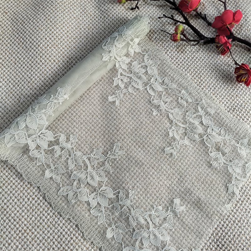 E5047 22.5cm Stretch Elastic Lace Trim Floral Lace Fabric Elastic Lace embroidery jacquard ribbon trim sewing accessories