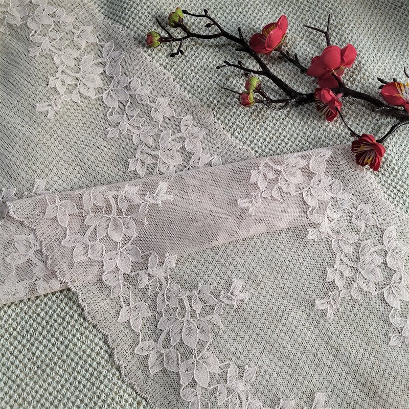 E5047 22.5cm Stretch Elastic Lace Trim Floral Lace Fabric Elastic Lace embroidery jacquard ribbon trim sewing accessories