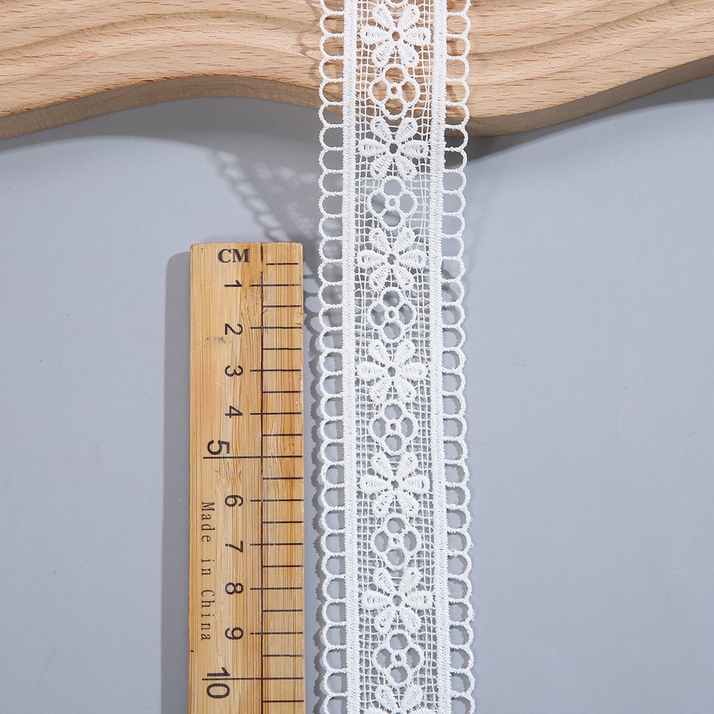 Garment Trims Wholesale Water Soluble Polyester Lace Chemical Colorful Trim Lace For Sale
