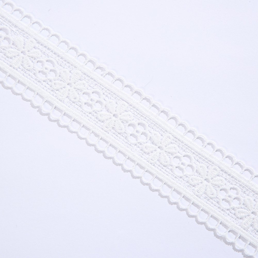 Garment Trims Wholesale Water Soluble Polyester Lace Chemical Colorful Trim Lace For Sale