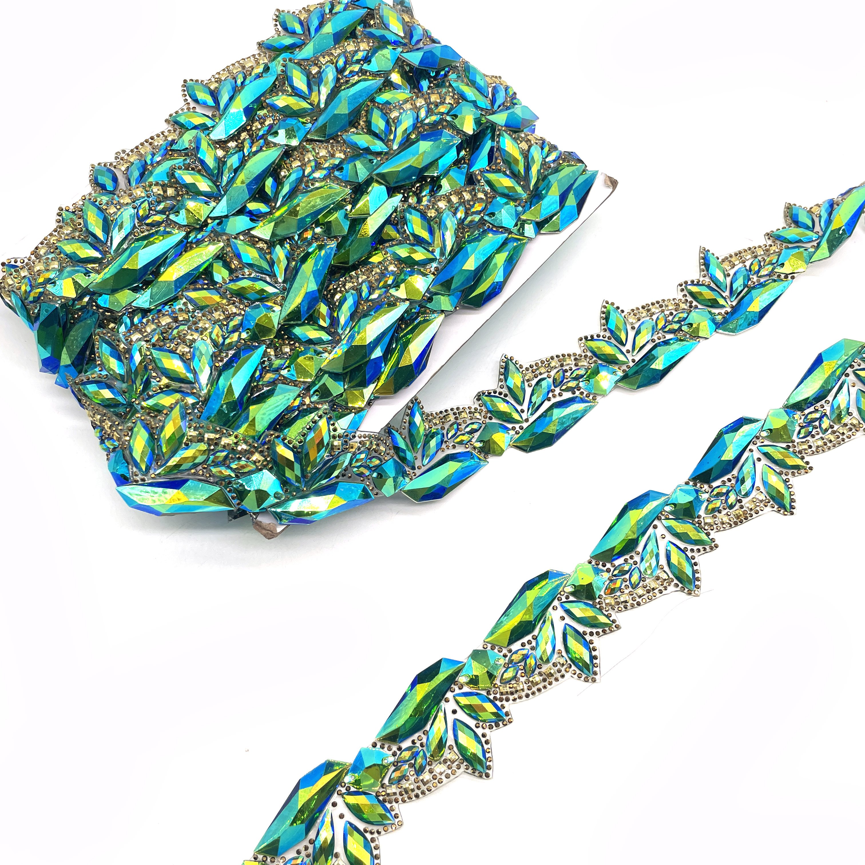 New Arrival Hot Fix Resin Rhinestone Tape Trims for Carnival Costumes Decorations Diamond Trimming Caribbean launched