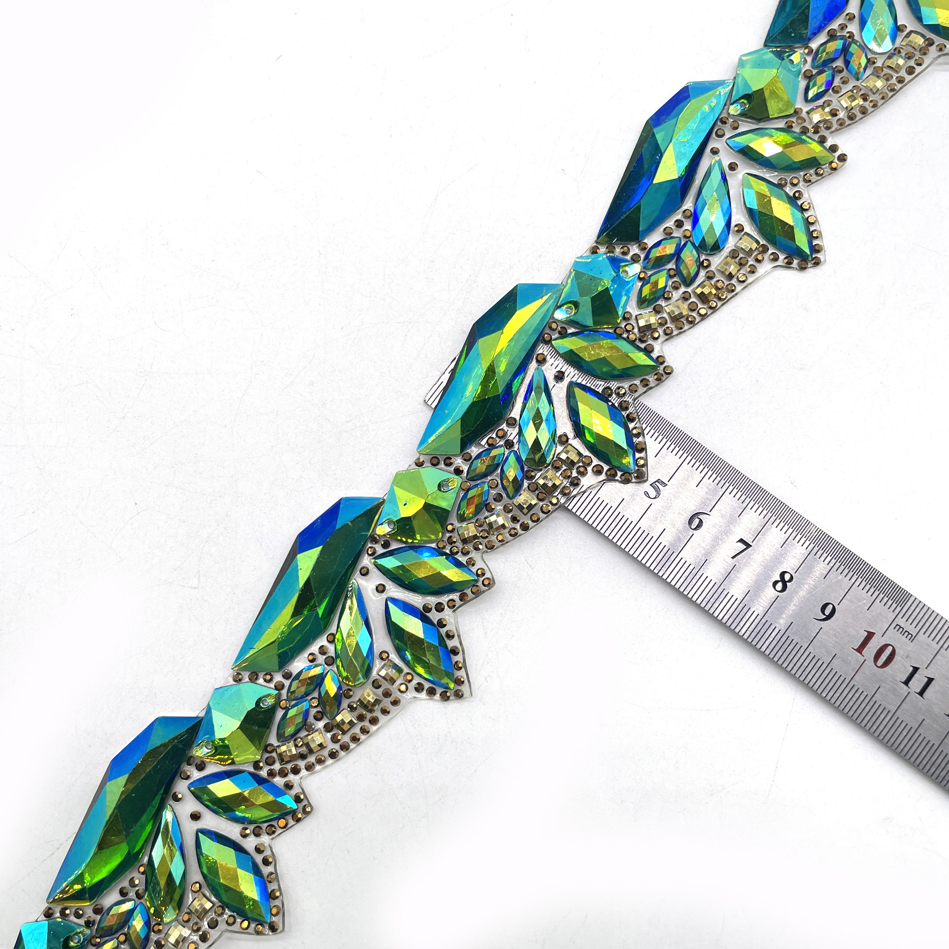 New Arrival Hot Fix Resin Rhinestone Tape Trims for Carnival Costumes Decorations Diamond Trimming Caribbean launched