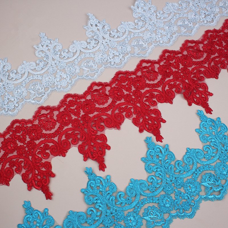 21 cm Wide Multi Color Doll DIY Dress Lace Home Textile Decorative Sewing Embroidery Cord Lace Trim