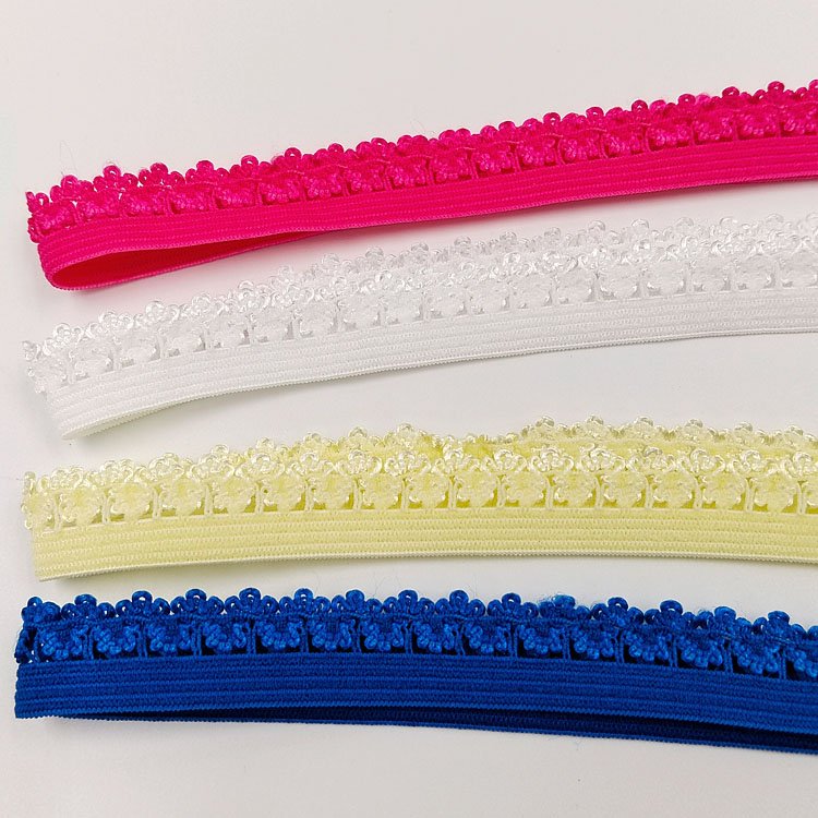 Sewing garment underwear lace picot elastic webbing band underwear dress diy lace trim stretch webbing belt