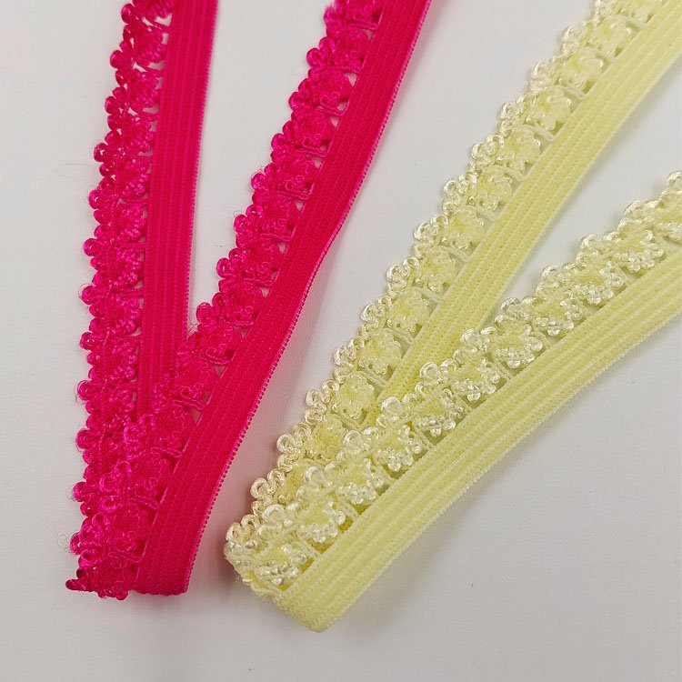 Sewing garment underwear lace picot elastic webbing band underwear dress diy lace trim stretch webbing belt