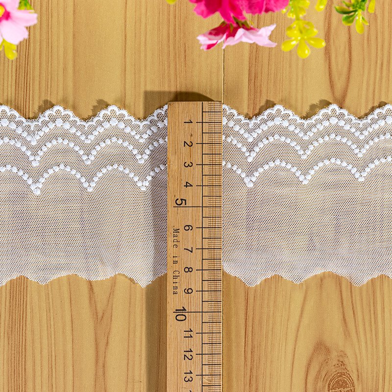 Guipure Lace Trim black underwear accessories water soluble tulle embroidered nylon mesh lace trimming