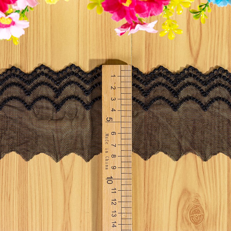 Guipure Lace Trim black underwear accessories water soluble tulle embroidered nylon mesh lace trimming