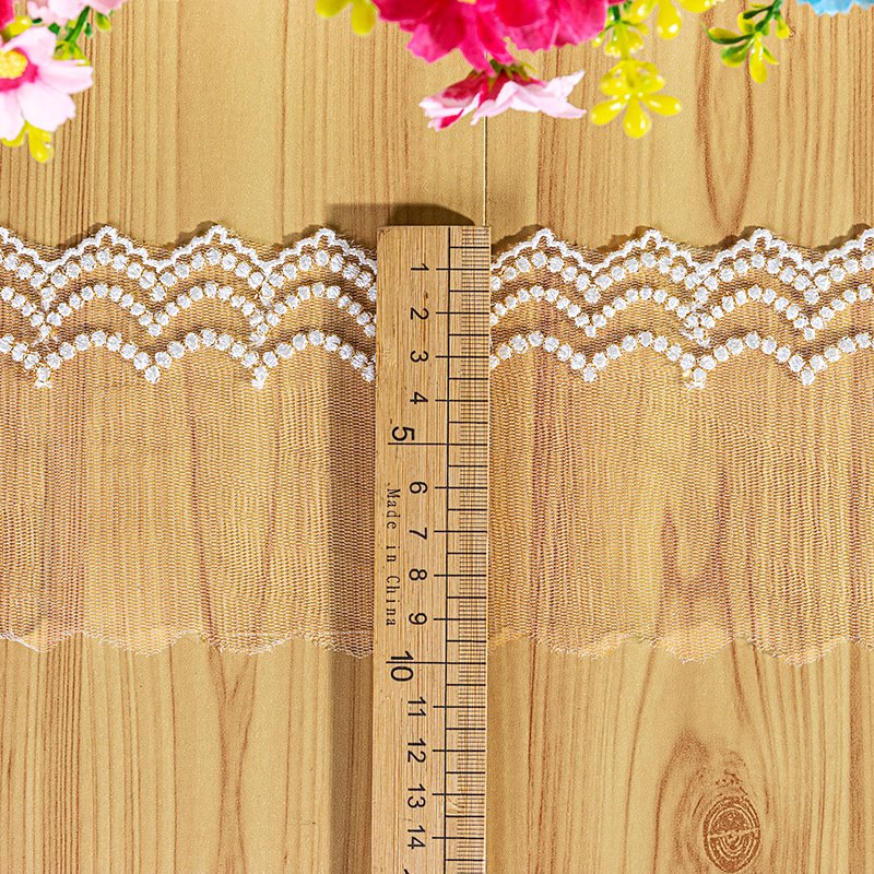 Guipure Lace Trim black underwear accessories water soluble tulle embroidered nylon mesh lace trimming