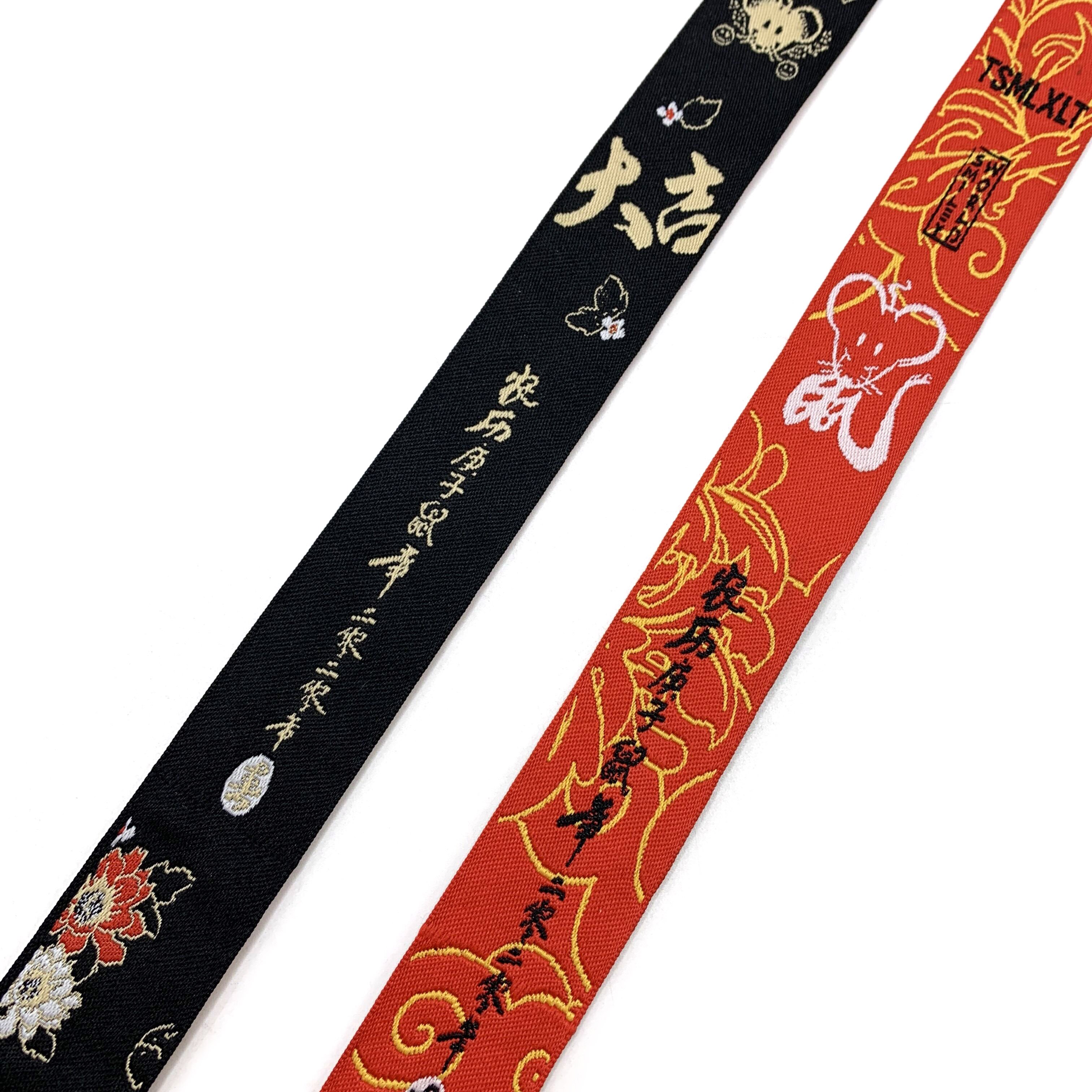 For Custom Garment Accessory Eco-friendly 4 CM Logo Jacquard Fabric Trim Webbing 100% Polyester Jacquard Webbing