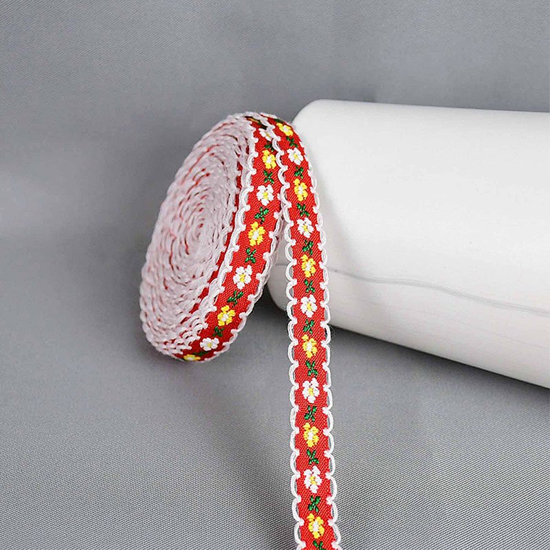 Wholesale Garment Decoration Red Ribbon 1.4CM Wide Trimmings Gold Bling Beaded Sequins Fabric bling lace trim