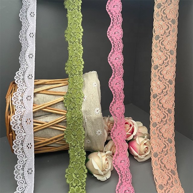 TUTON Custom Guipure French Elastic Lace 3.0/3.5/4.5 CM Trim Wholesale For Lingerie