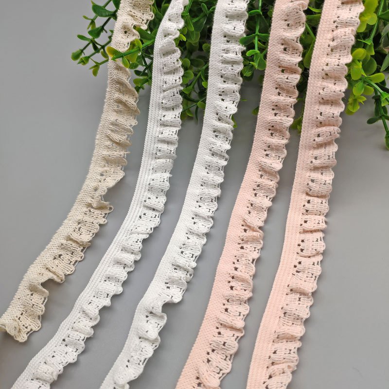 Elastic cotton thread lace cotton crochet lace agaric edge children's socks decoration