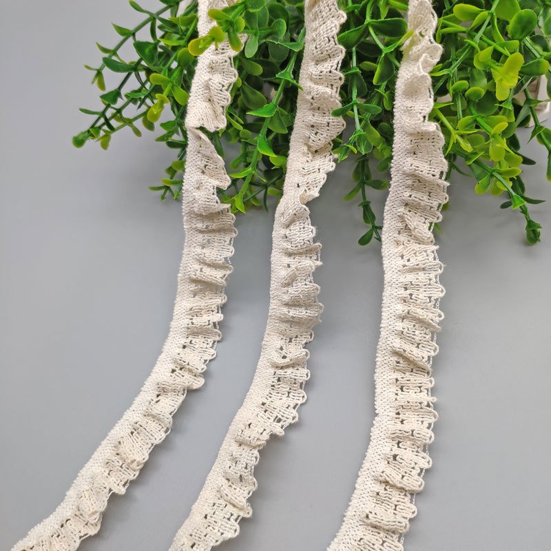 Elastic cotton thread lace cotton crochet lace agaric edge children's socks decoration