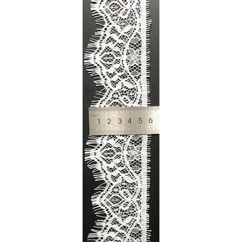 White trim embroidery lace for dress decoration