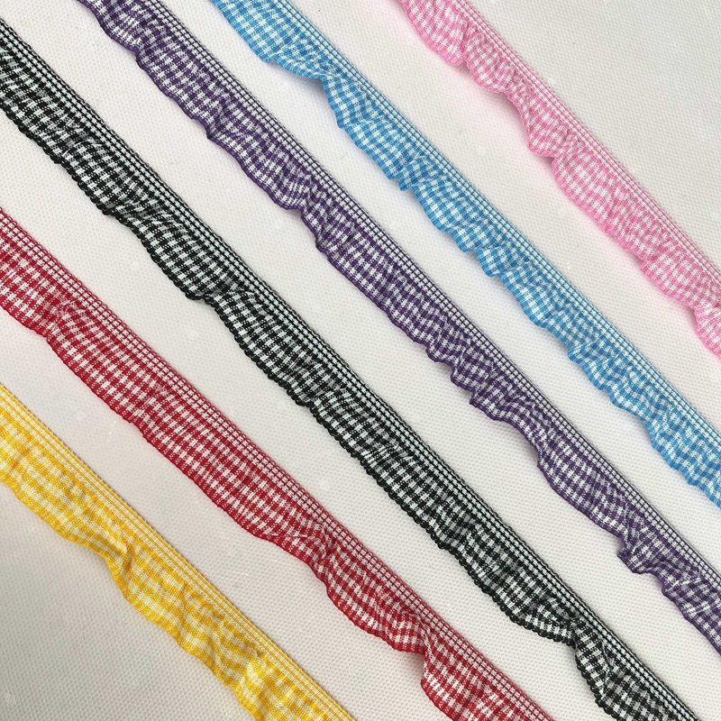 ZSY DIY Apparel Curtains 2CM Wide Pleated Chiffon Fabric Embroidery Fringe Ribbon Lace Collar Ruffle Trim