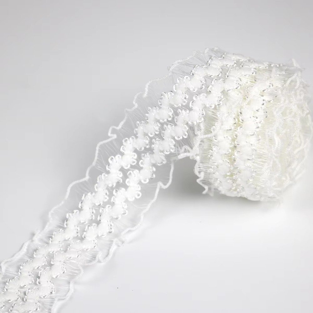 High Quality Soft Frilly Elastic Trim Nylon Picot Bra Strap Elastic Stretch Lace Trimming for Clothing Underwear Headwear