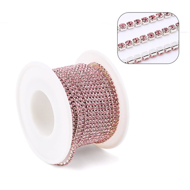 Factory Wholesale rhinestone applique Chain Trim DIY Rhinestones Crystal trim Decoration for garment & processing accessories