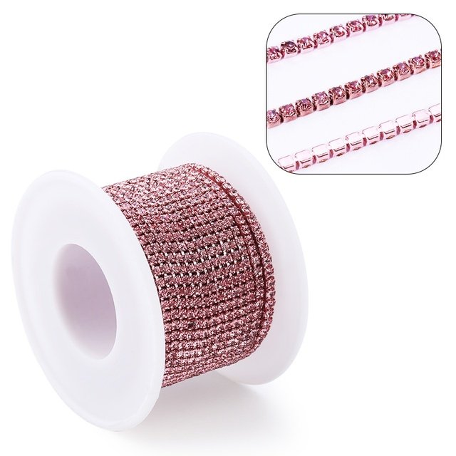 Factory Wholesale rhinestone applique Chain Trim DIY Rhinestones Crystal trim Decoration for garment & processing accessories