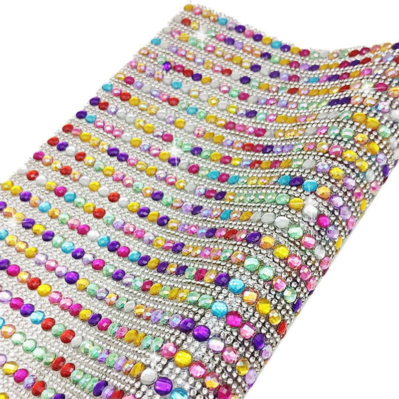 Mix Acrylic Stone Crystal Rhinestone Sheet Adhesive and Hotfix Decorate Trimming Sticker Diamond Stress Rhinestone Sheet
