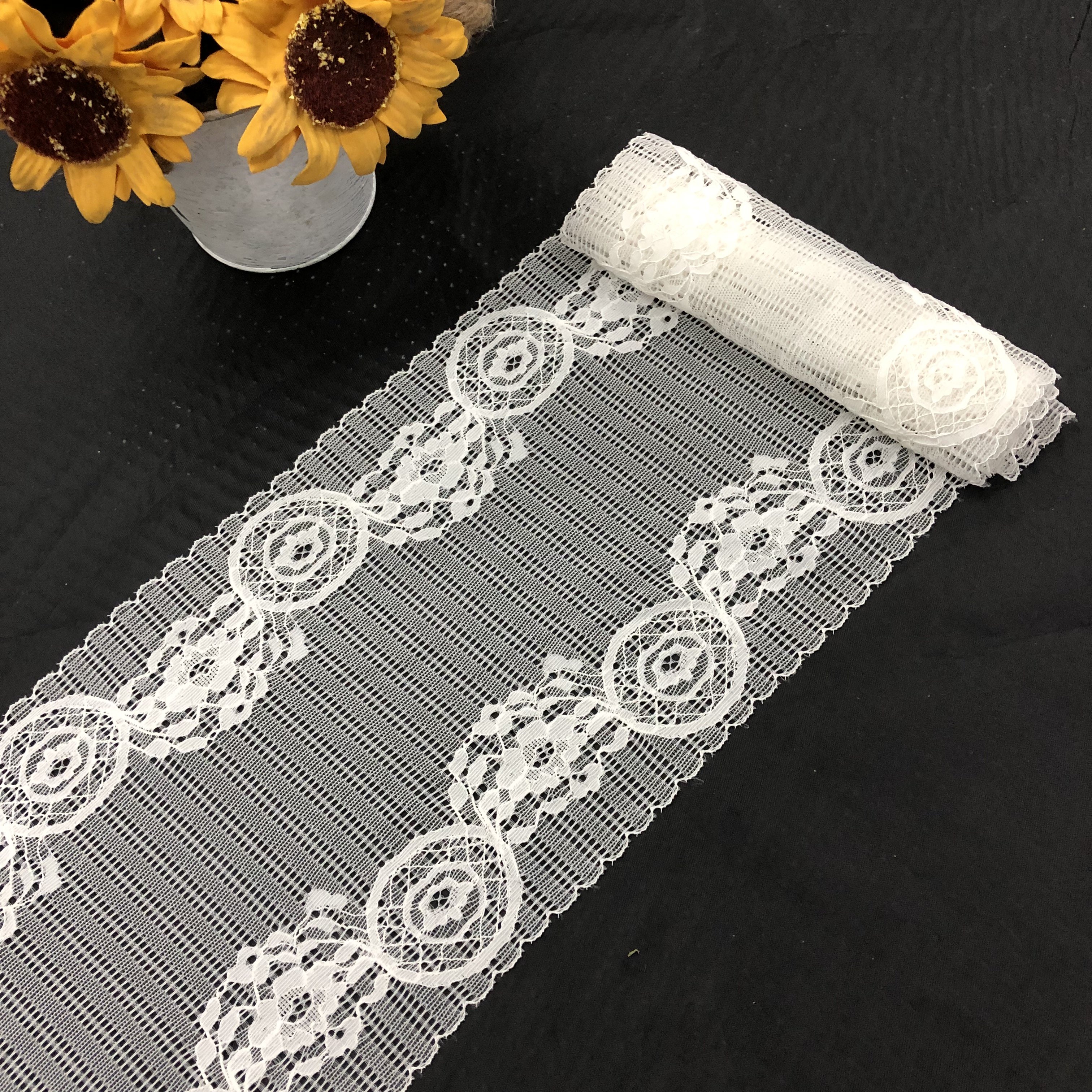 2018 white french lace african wedding border lace trim for dress
