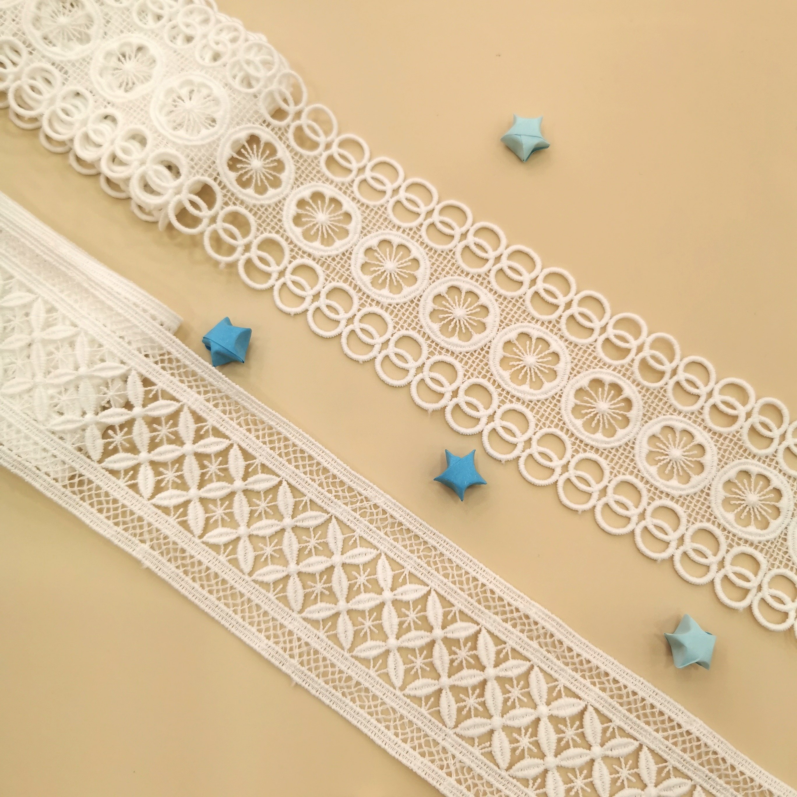 Stock thin Polyester embroidery Soft Embroidery Trimming Lace DIY Craft Sewing Dress Clothing Accessories