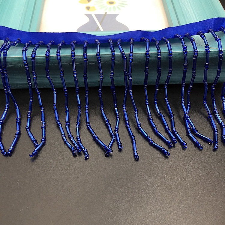 JFL030 Factory Wholesale Lace Trimming Handmade Colorful Beading Fringe Tassel Trim For Garment Curtain Decoration