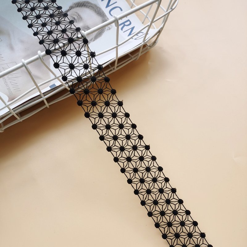 Stock Selling White Embroidery Polyester Fabric Lace Material Trimming Lace For Women's Clothes
