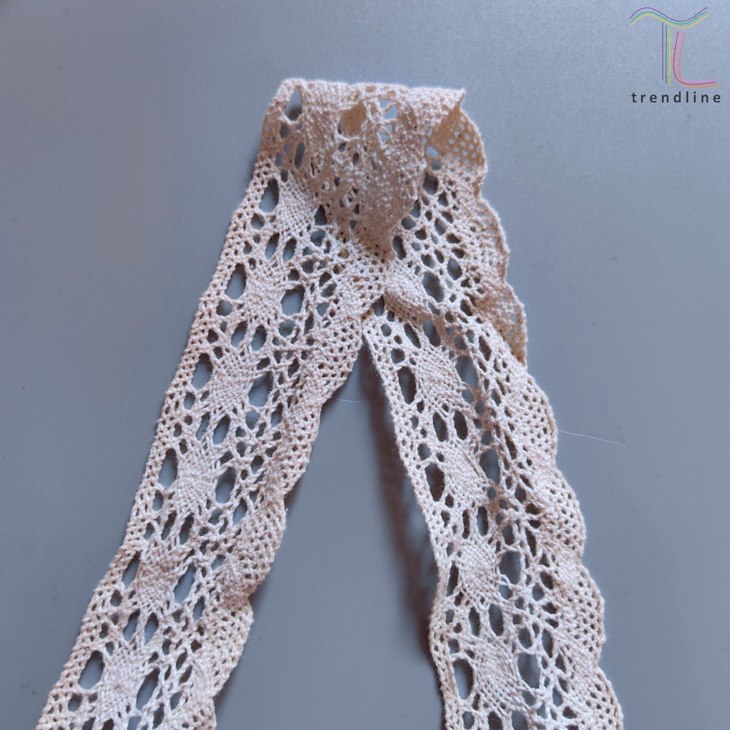 4cm ivory white black three color option scalloped torchon cotton lace material trim