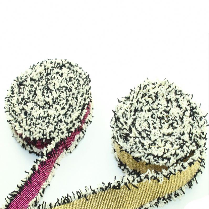 Fashion gimp fringe tape for textile accessories macrame trim garment fringe decorative tassels belt